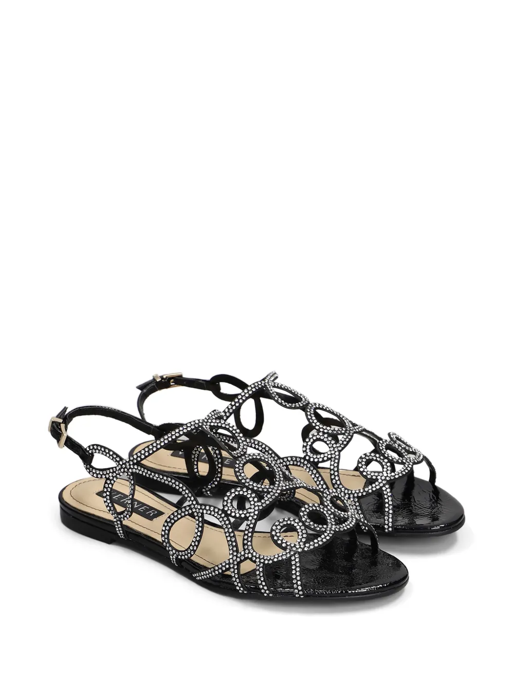 Werner crystal-embellished sandals Black