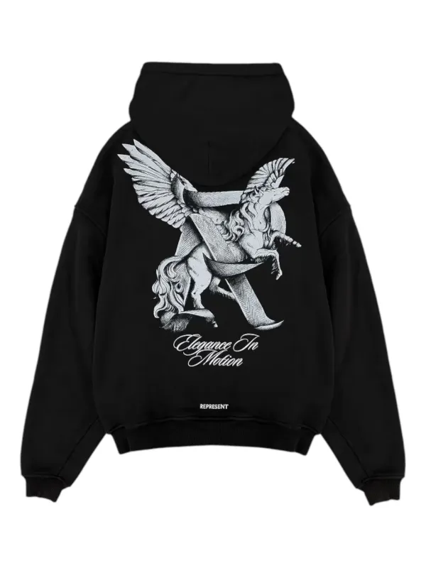 【関税込み】Represent ブラック 'Elegance In Motion' フーディ Represent Elegance In Motion Hoodie | Black | FARFETCH