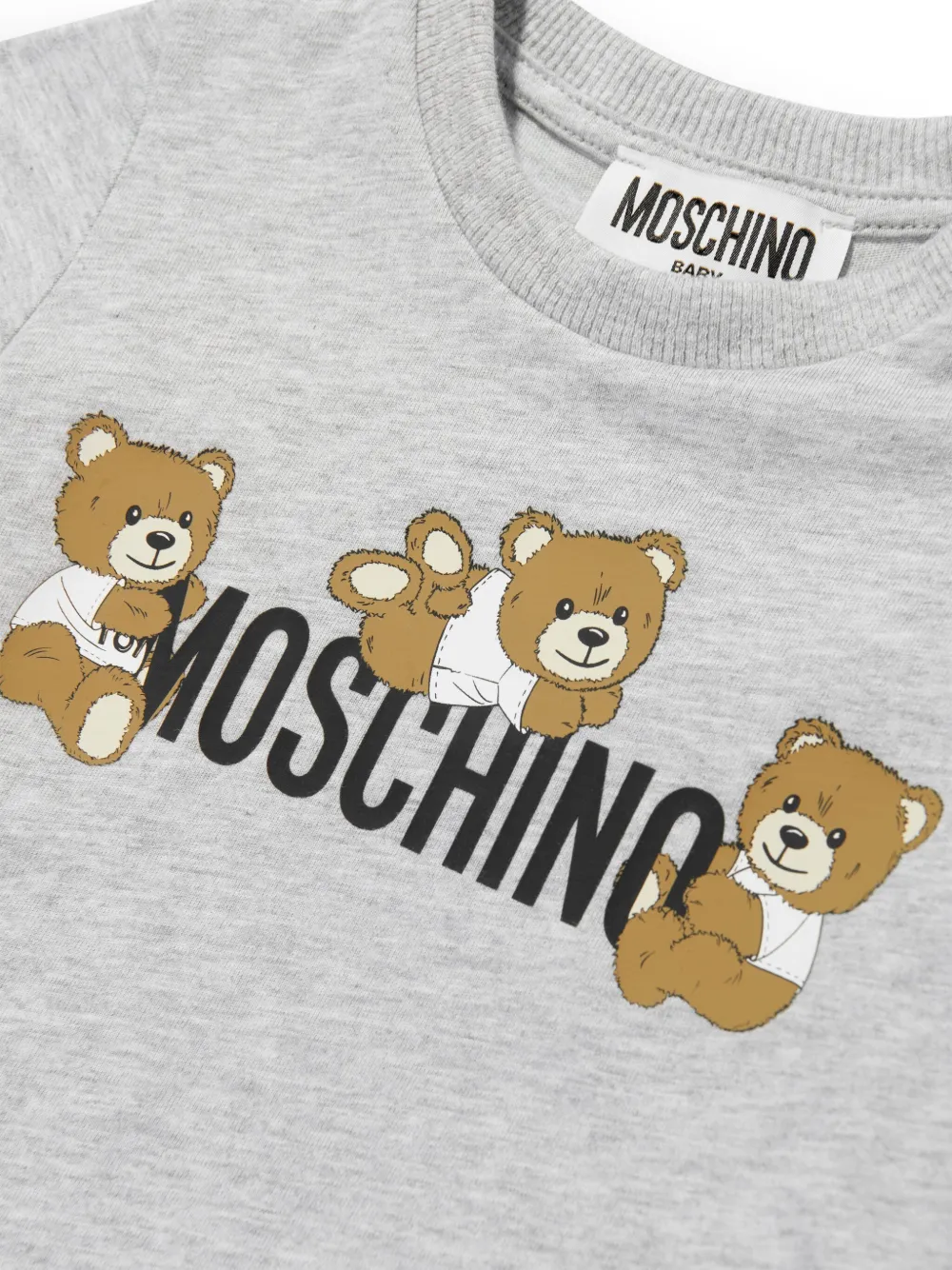 Moschino Kids T-shirt met logoprint Grijs