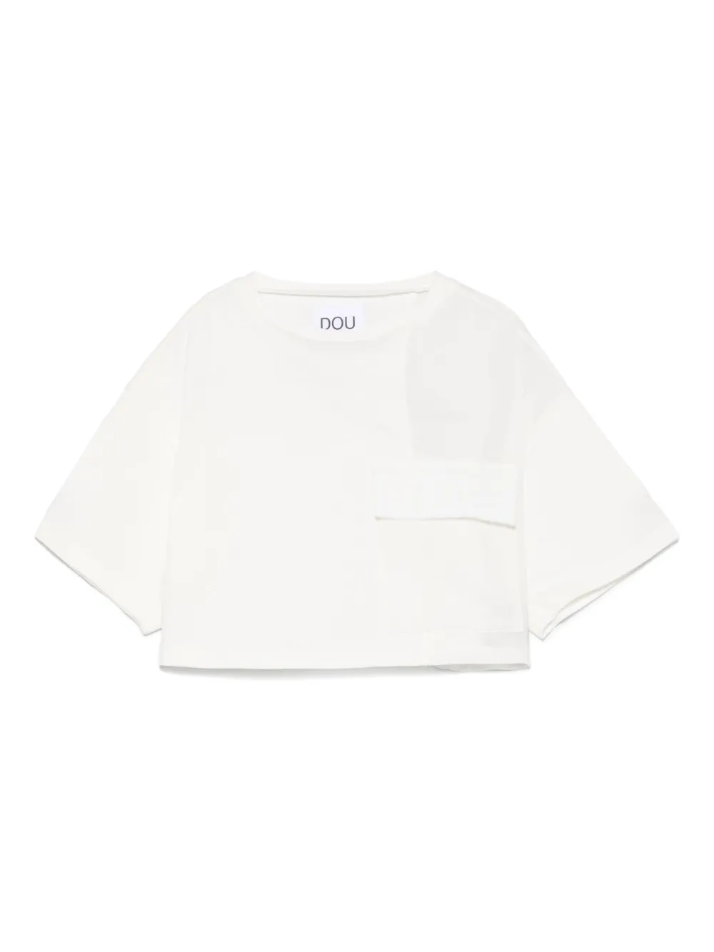 Douuod Kids Cropped T-shirt Wit