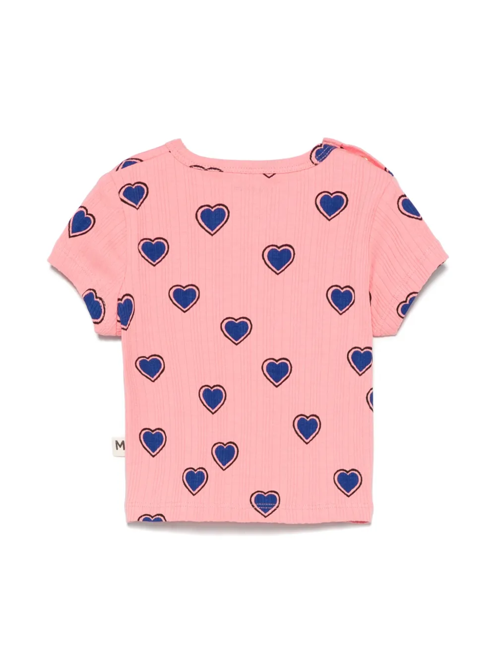 Mini Rodini T-shirt met hartprint - Roze