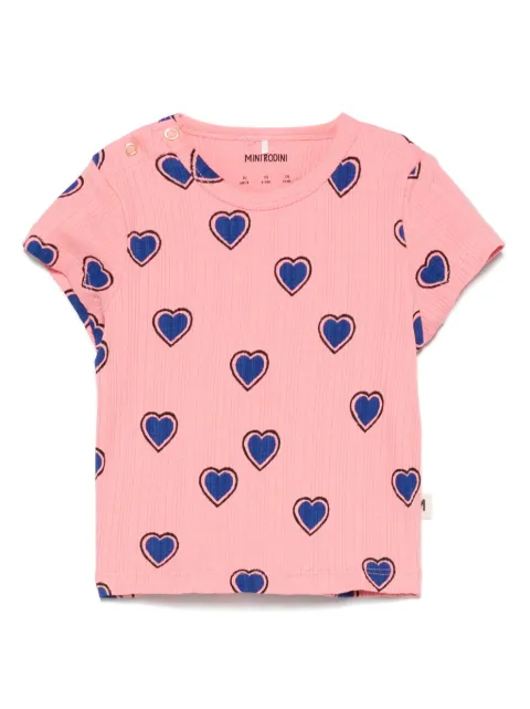Mini Rodini playera con corazones estampados