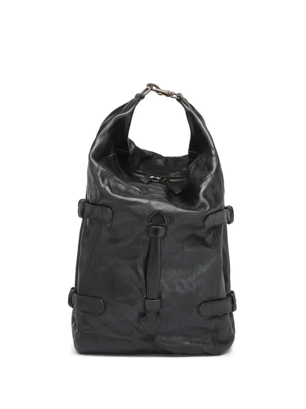 Officine Creative Leren rugzak Zwart