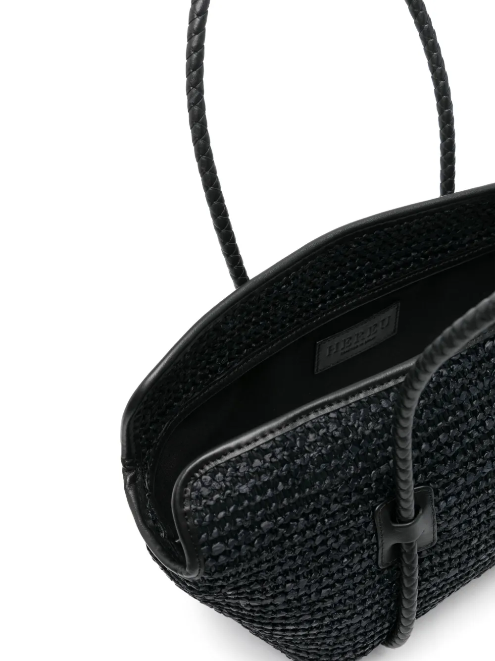 Hereu Forna Raffia shopper Zwart