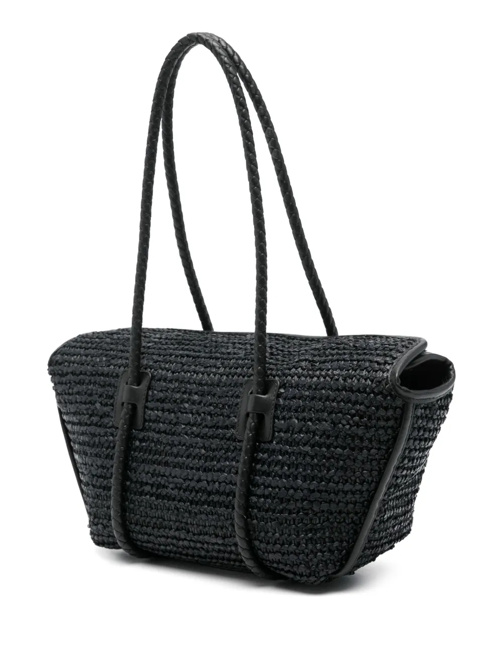 Hereu Forna Raffia shopper Zwart