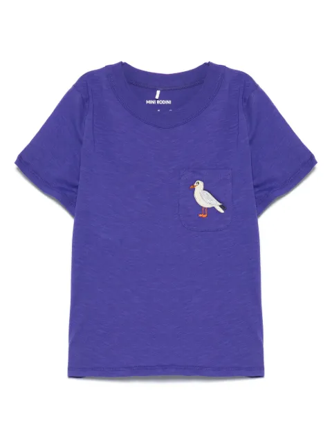 Mini Rodini seagull-pocket T-shirt 