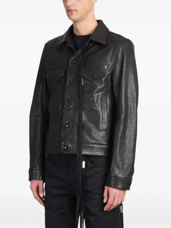 Ann Demeulemeester Ebbe レザージャケット | ブラック
