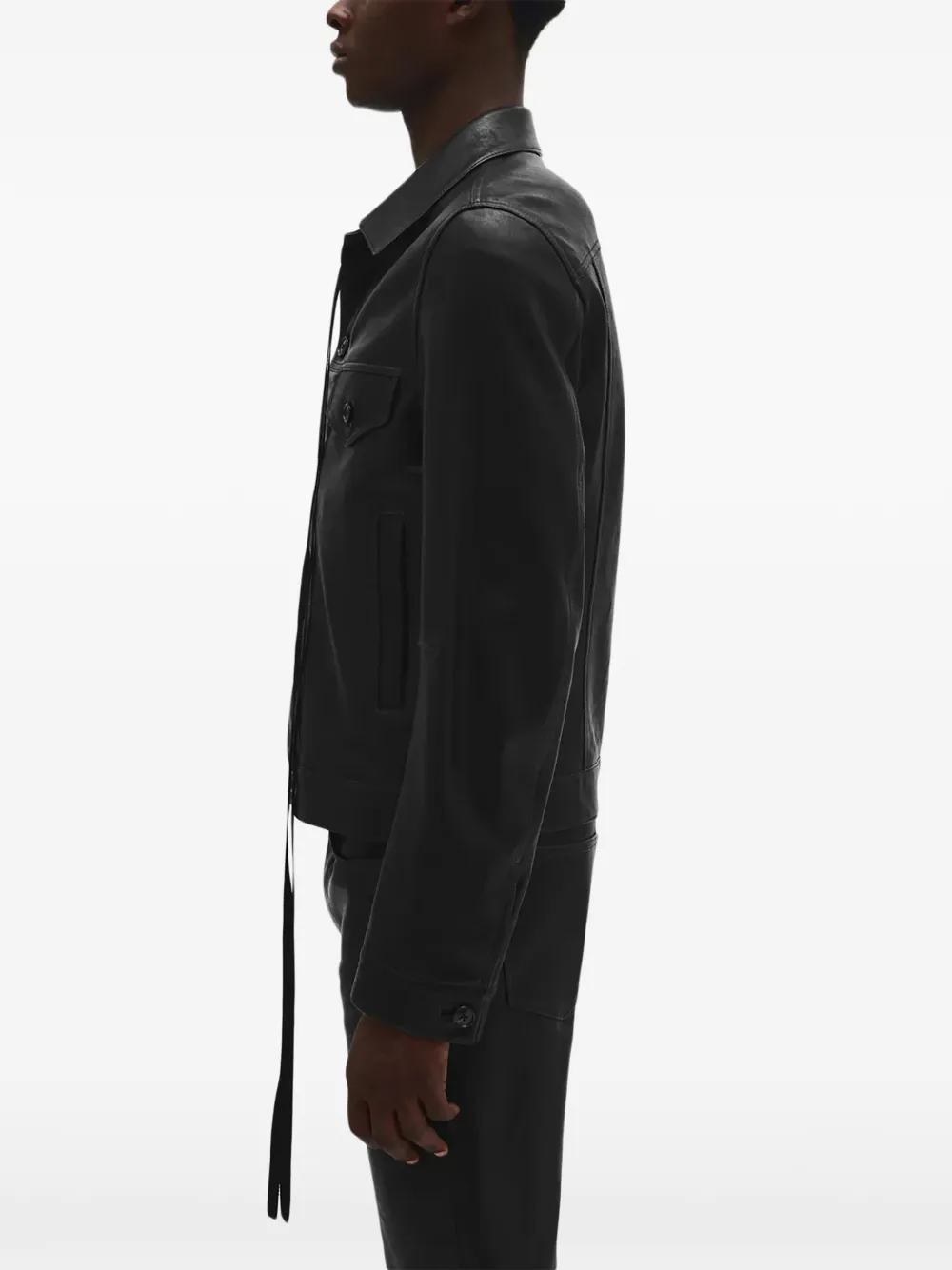 Ann Demeulemeester Ebbe レザージャケット | ブラック | FARFETCH JP