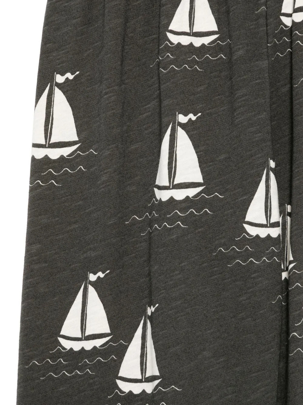 Mini Rodini Broek met zeilbootprint Grijs