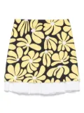 MSGM floral-print mini skirt - Yellow