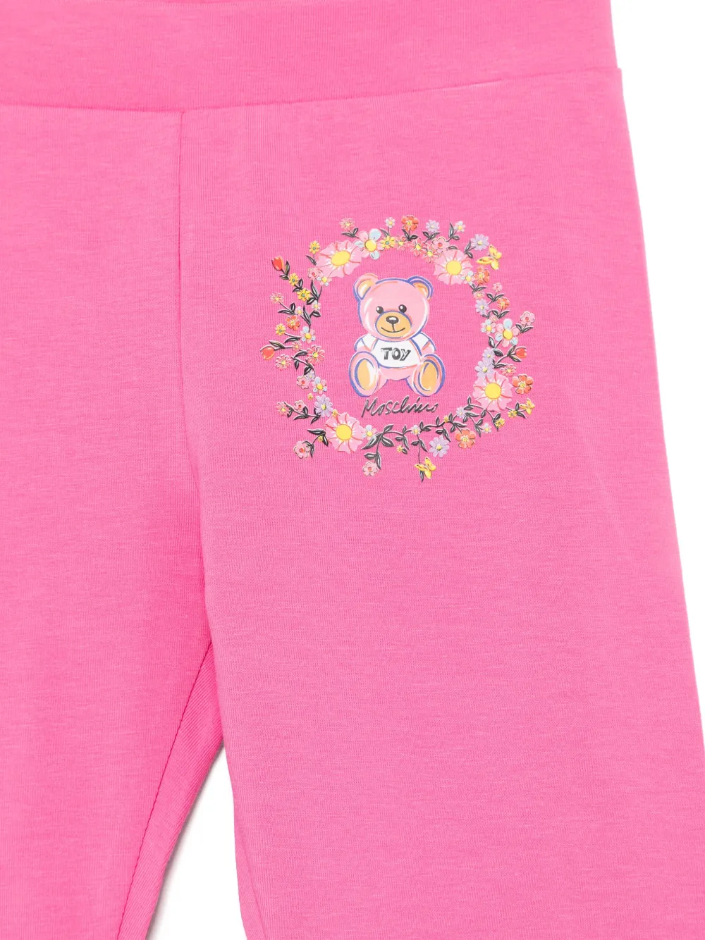 Moschino Kids Broek met beerprint Roze