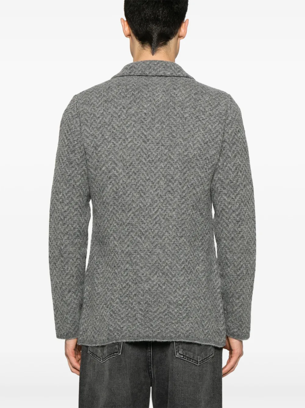 Lardini Geborstelde blazer Grijs