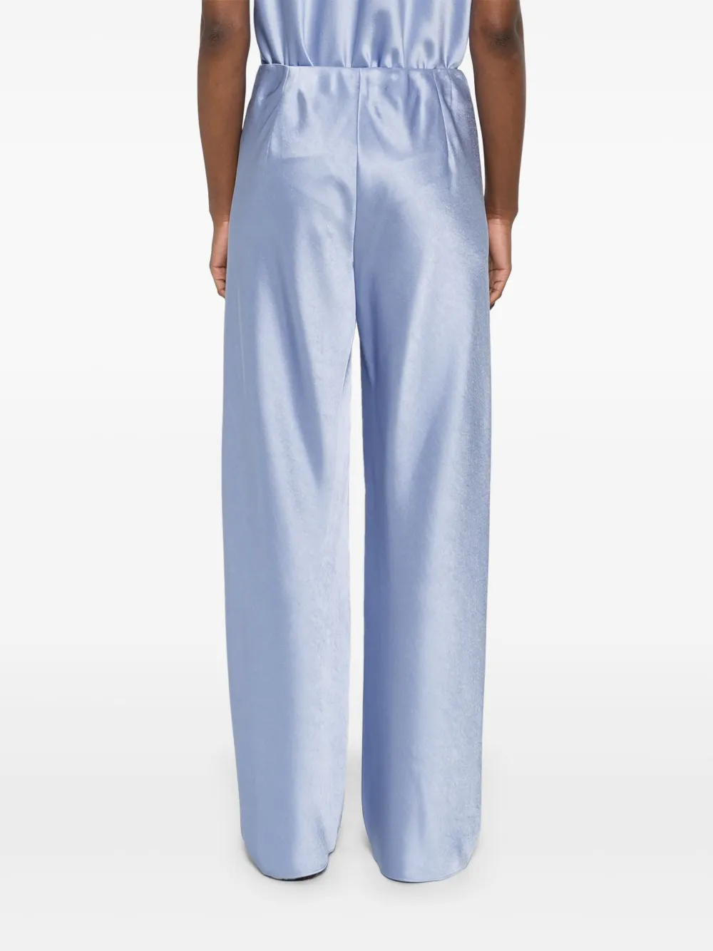Vince Satijnen straight broek Blauw