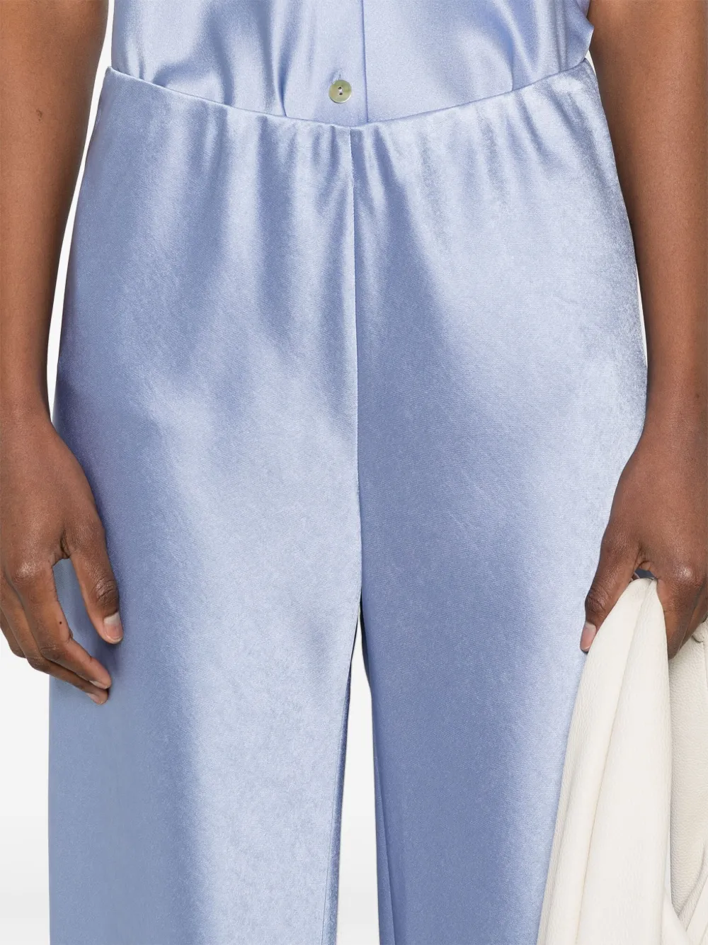 Vince Satijnen straight broek Blauw
