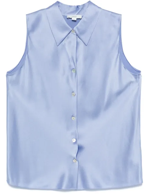 Vince camisa de seda sin mangas