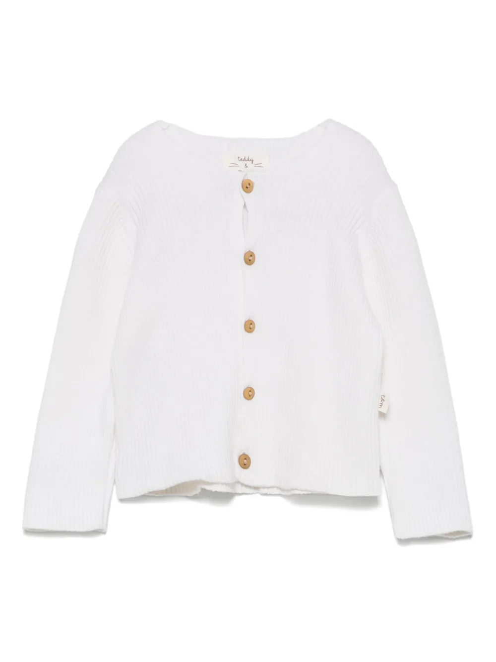 TEDDY & MINOU Geribbeld vest Wit