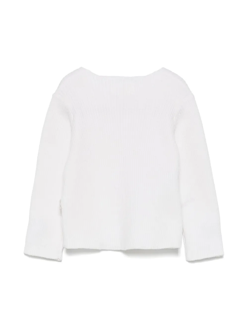 TEDDY & MINOU Geribbeld vest Wit
