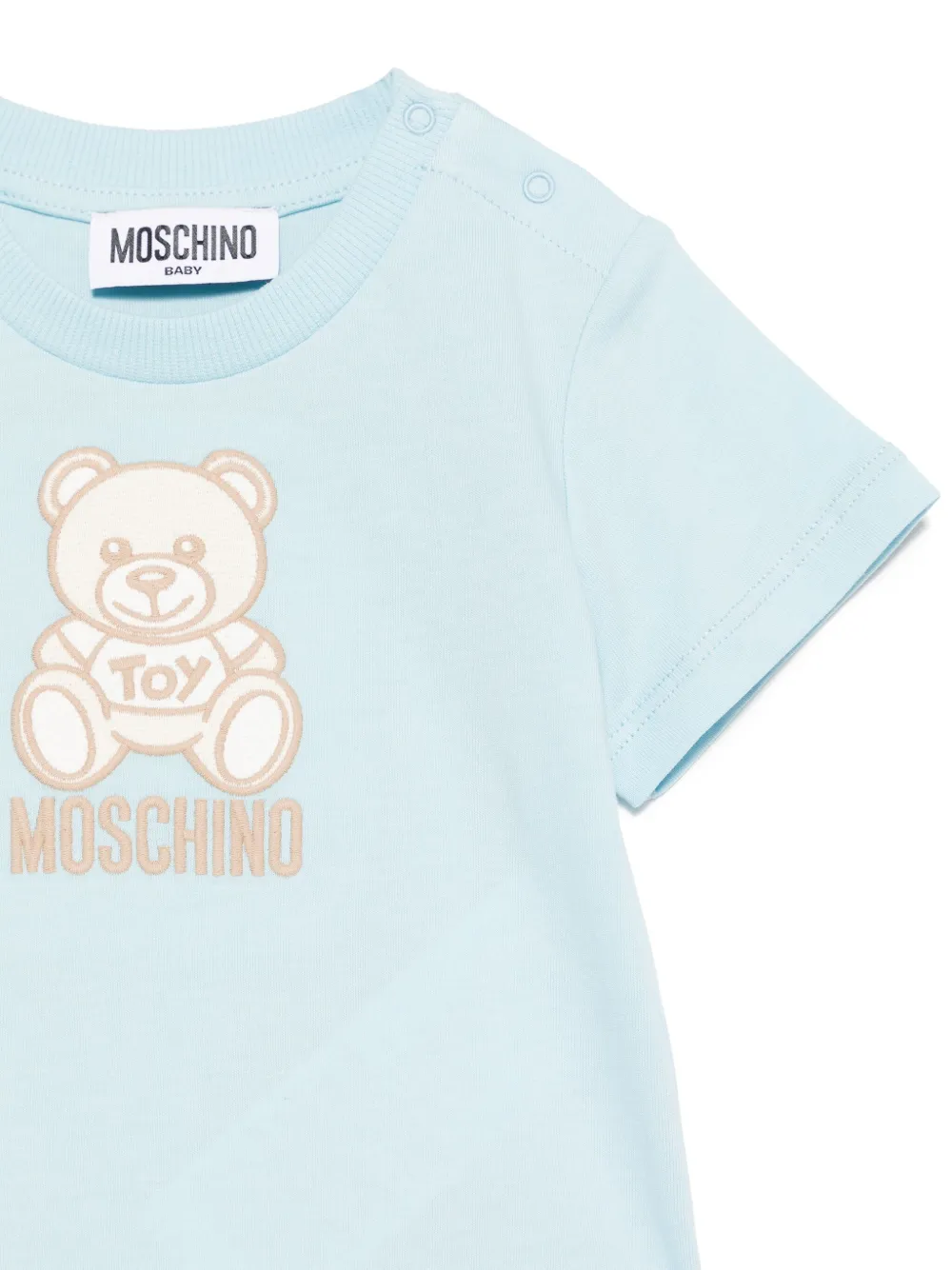 Moschino Kids T-shirt met teddybeerprint Blauw