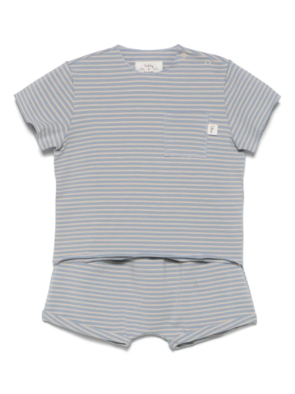 TEDDY & MINOU striped shorts set | Blue | Image 1