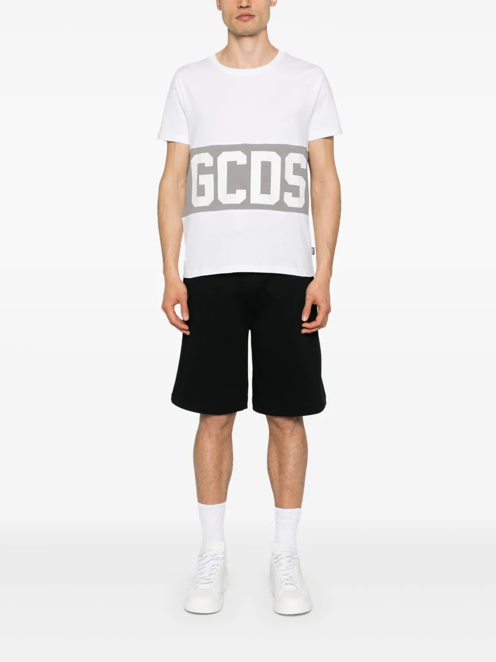 GCDS Band Logo T-shirt - Wit