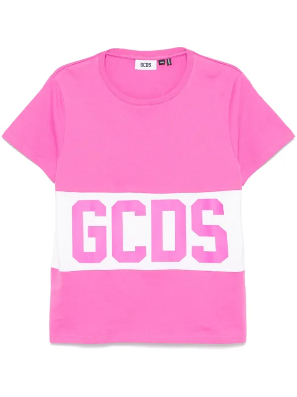GCDS Band Logo Tシャツ | ピンク | FARFETCH JP
