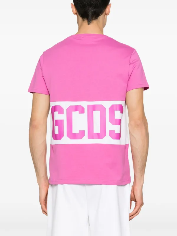 GCDS T-shirt Con Logo Rosa FARFETCH IT