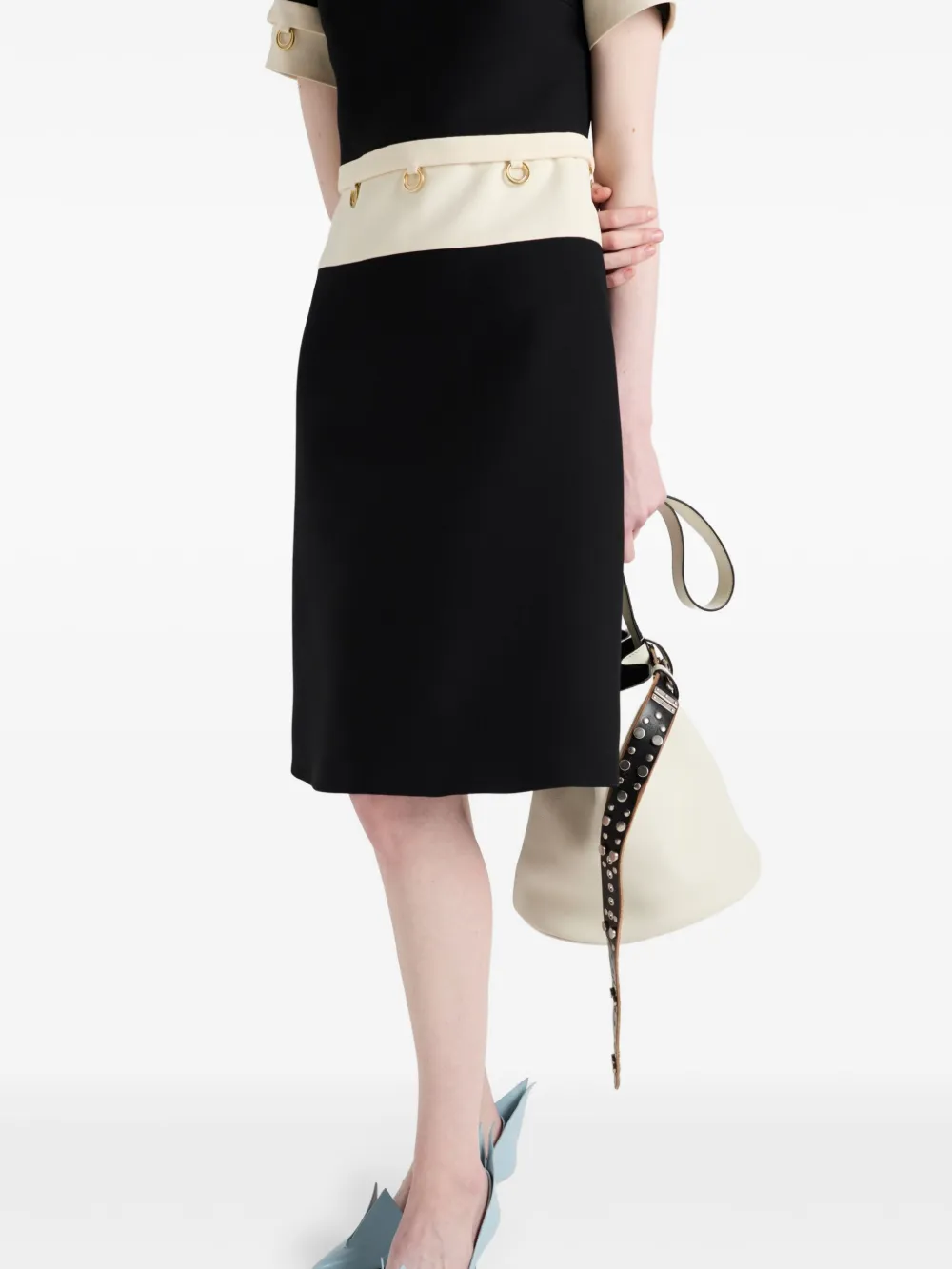 Ring-Detail Midi Dress
