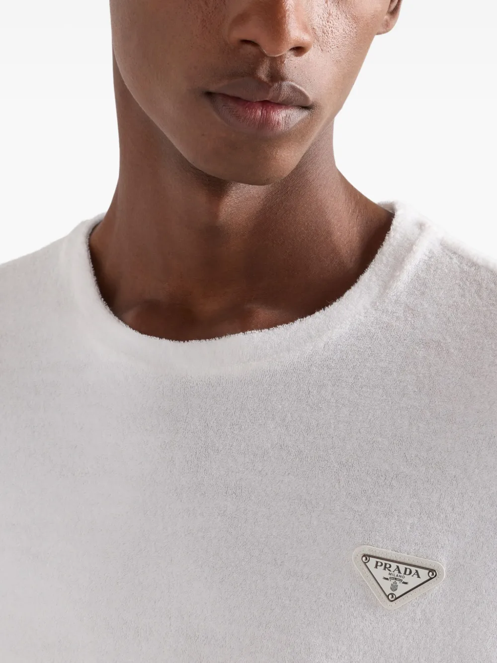 Prada T-shirt met logo Wit