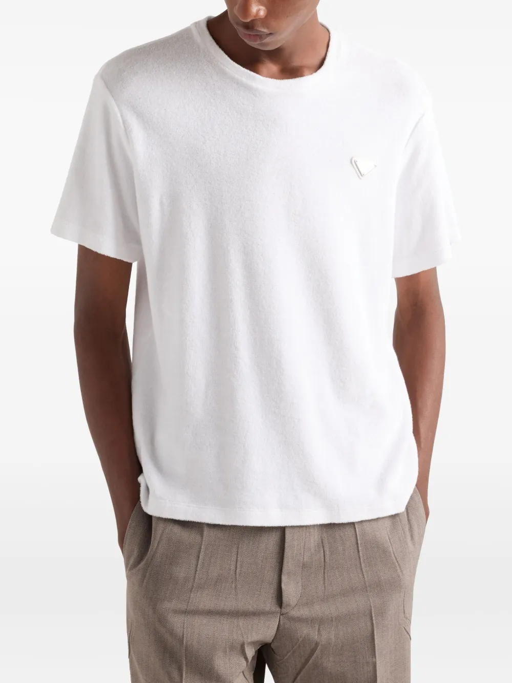 Prada T-shirt met logo Wit
