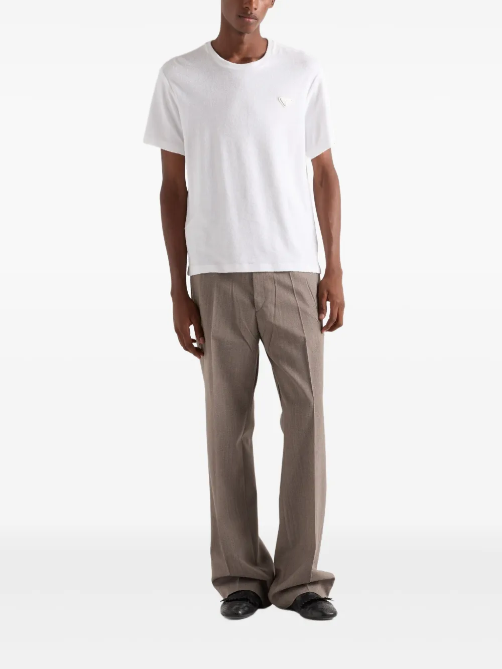 Prada T-shirt met logo Wit