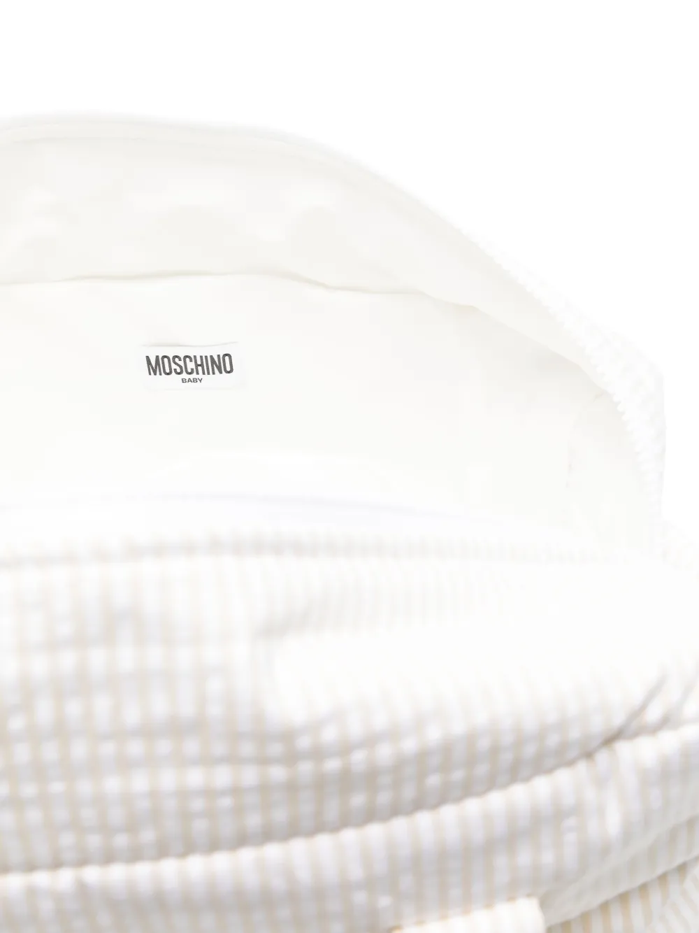 Moschino Kids Luiertas met logopatch Beige