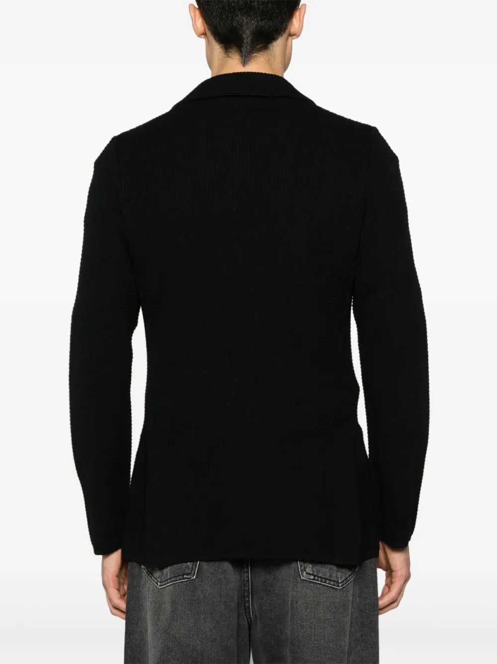 Lardini Blazer met wafelpatroon Zwart