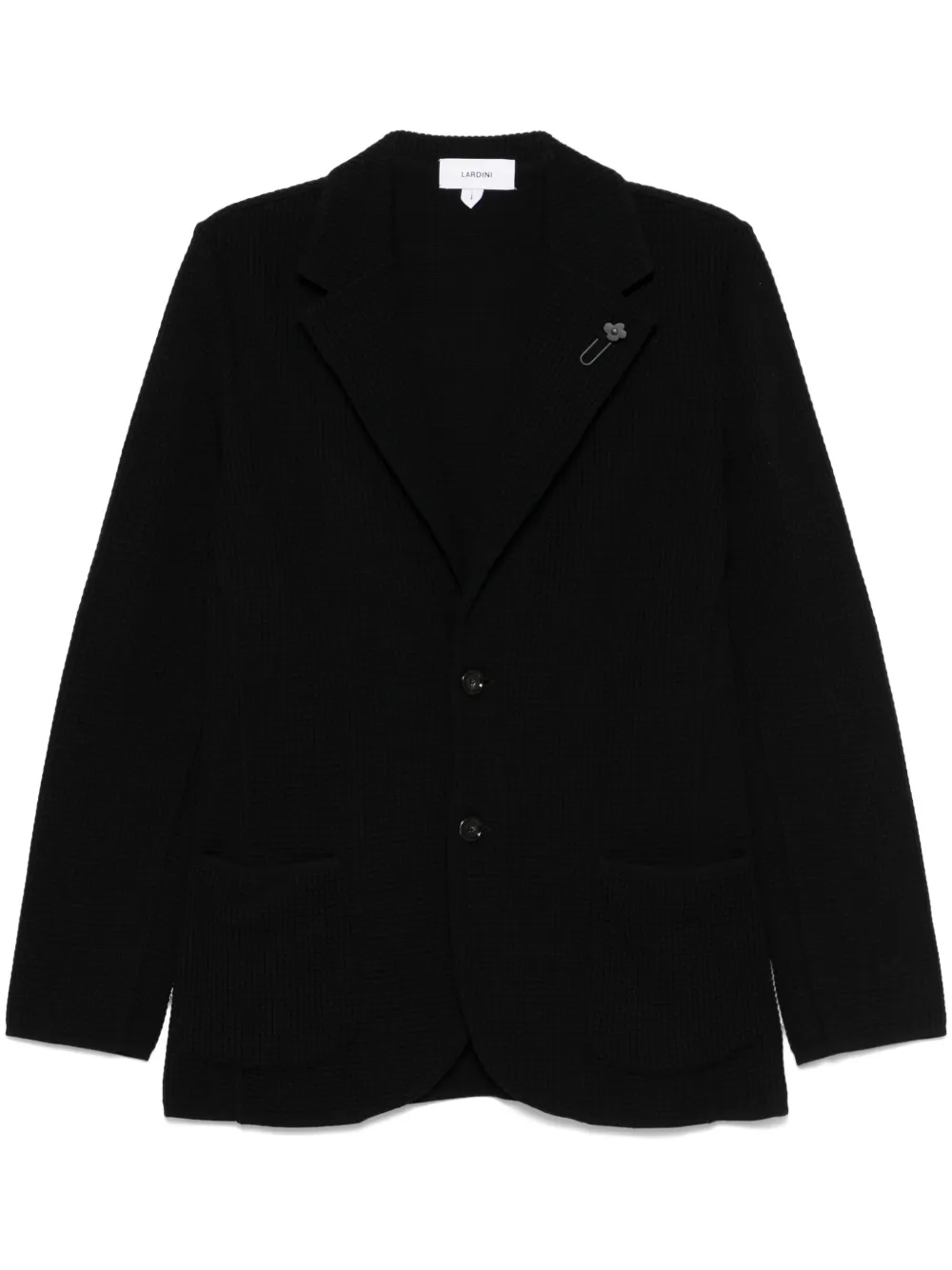 Lardini Blazer met wafelpatroon Zwart