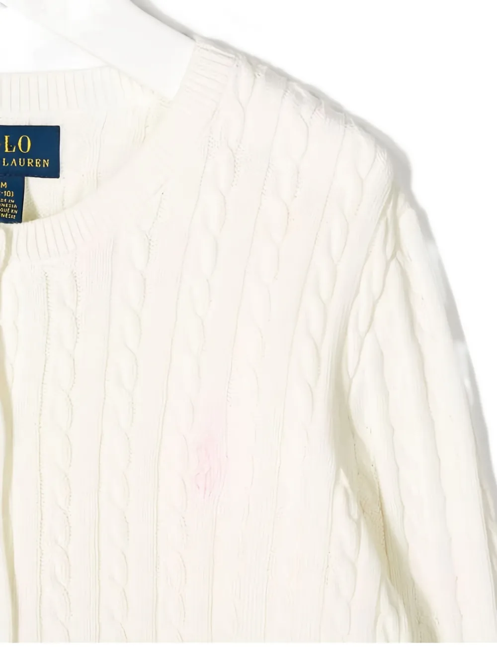 POLO RALPH LAUREN KIDS Kabelgebreid vest Wit