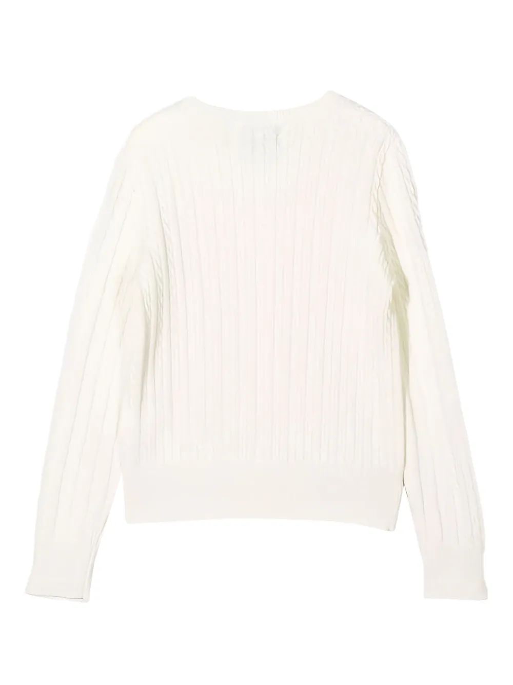 POLO RALPH LAUREN KIDS cable-knit cardigan - ホワイト POLO RALPH LAUREN KIDS cable-knit cardigan - ホワイト