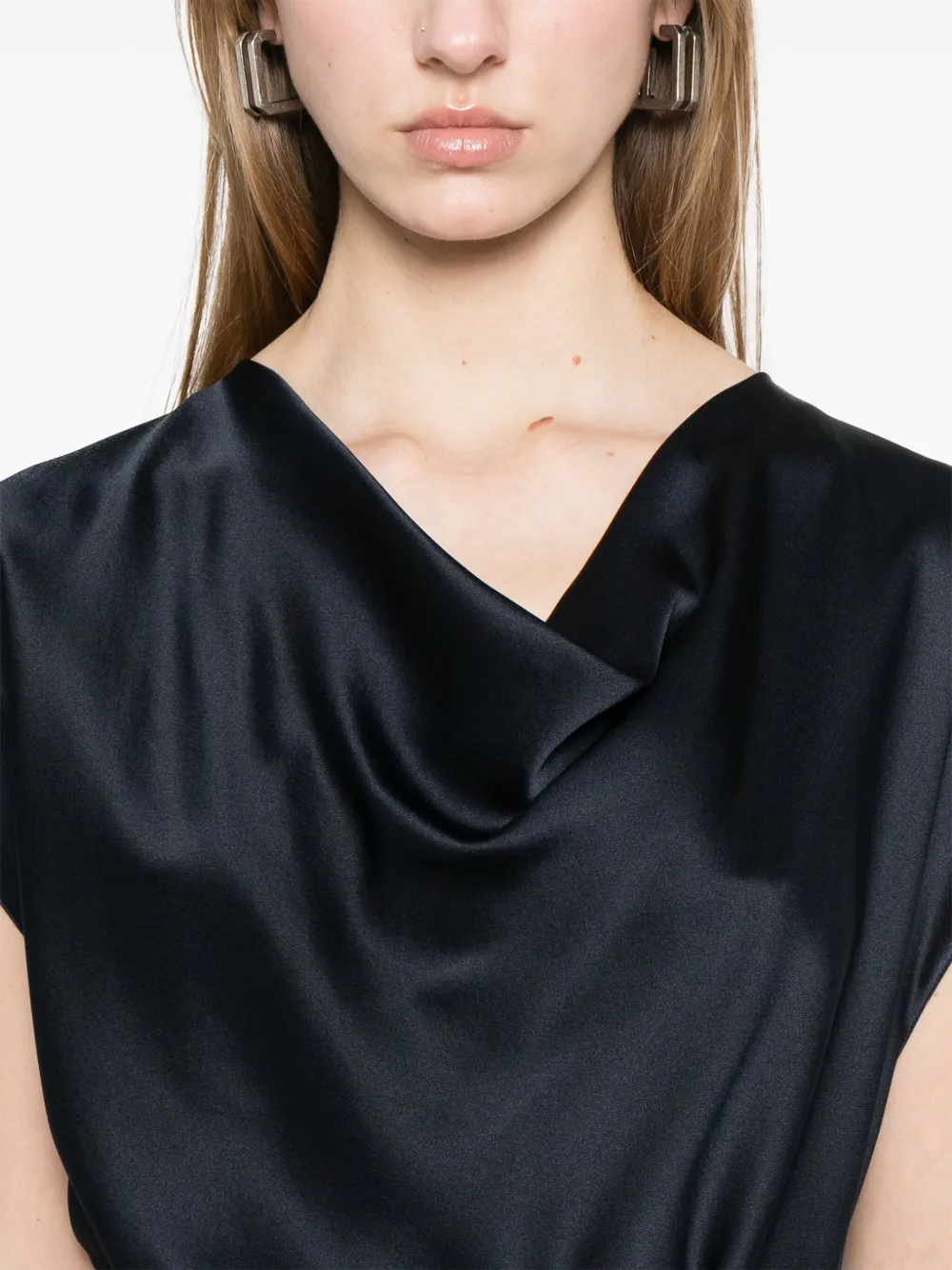 Vince Zijden blouse Blauw