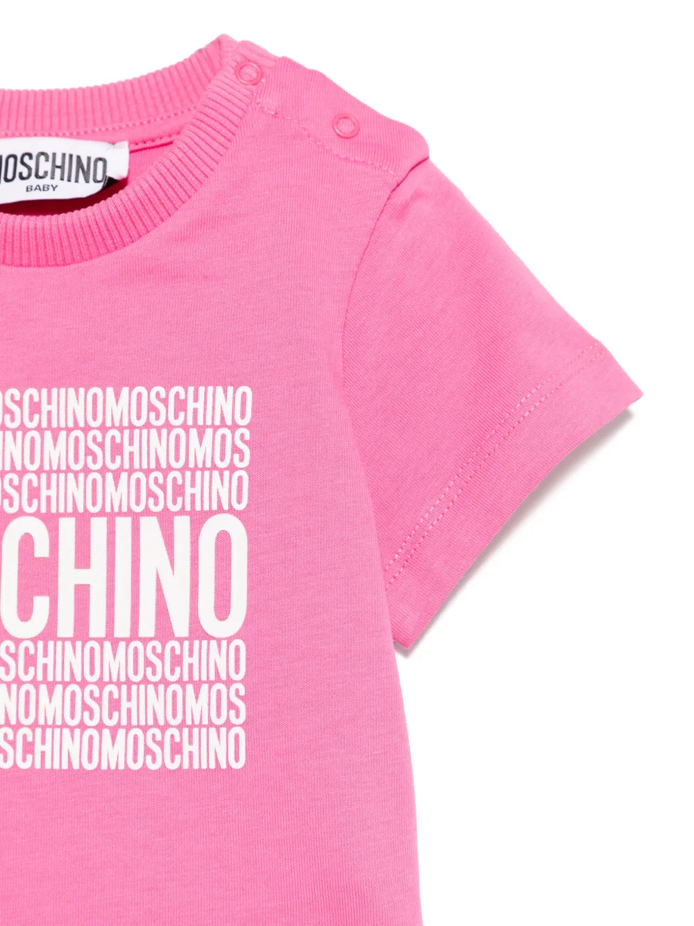 Moschino Kids T-shirt met logoprint Roze