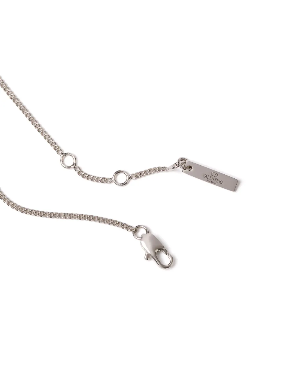 Valentino Oval Logo Bracelet In Silver