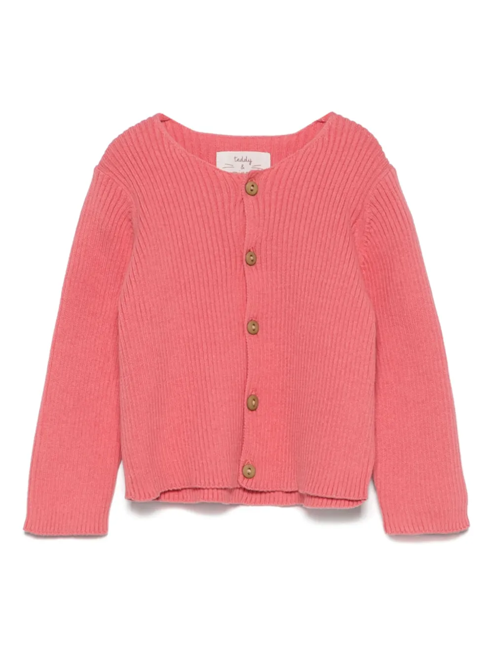 TEDDY & MINOU ribbed cardigan | Pink | Image 1