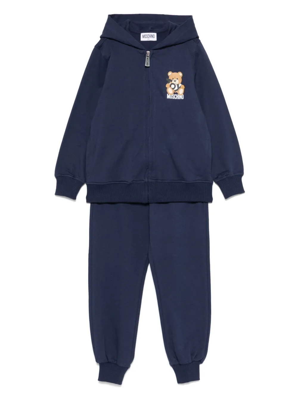 Moschino Kids Trainingspak met teddybeerprint Blauw