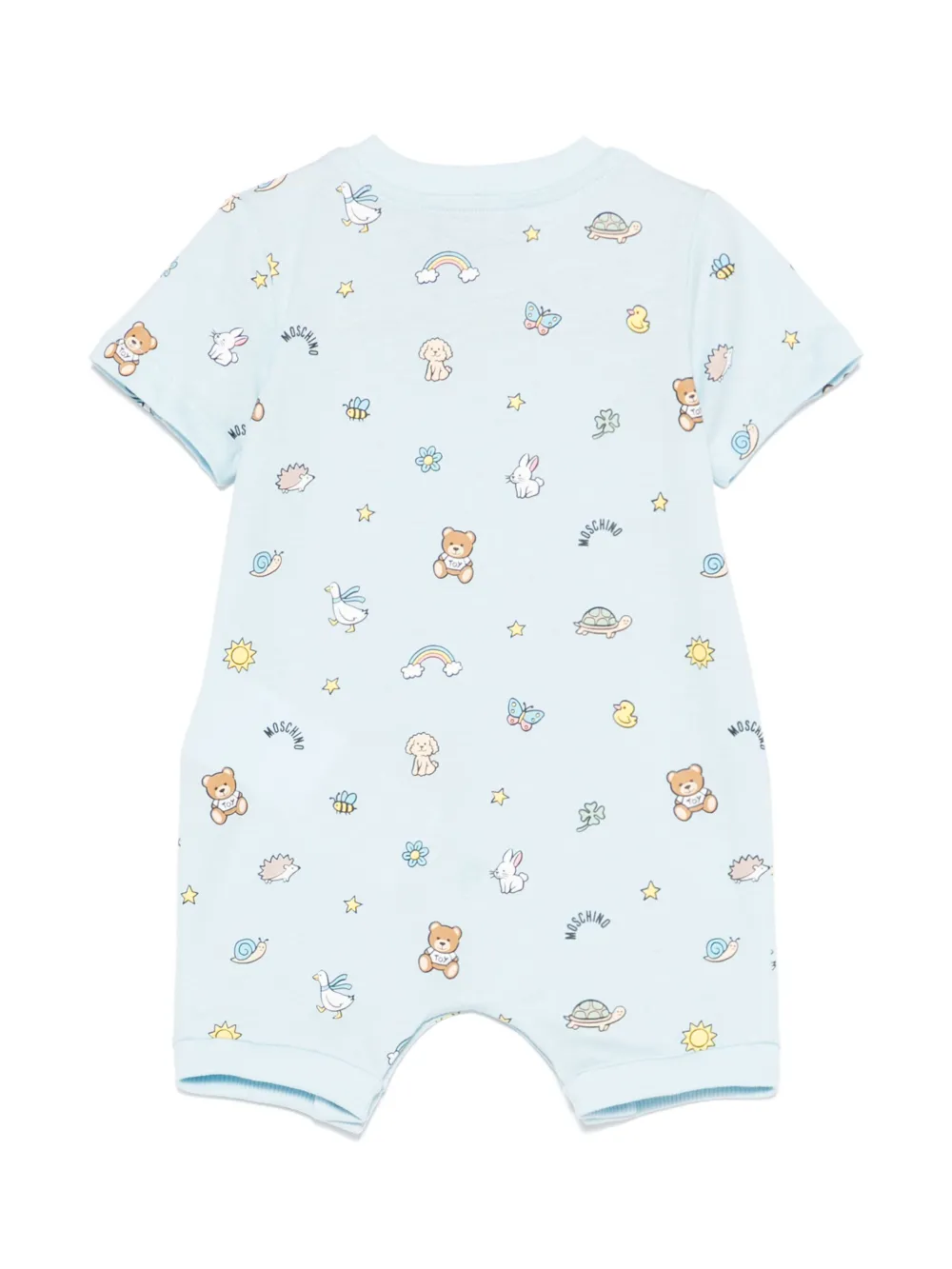 moschinokids Moschino Kids Romper met teddybeerprint - Blauw