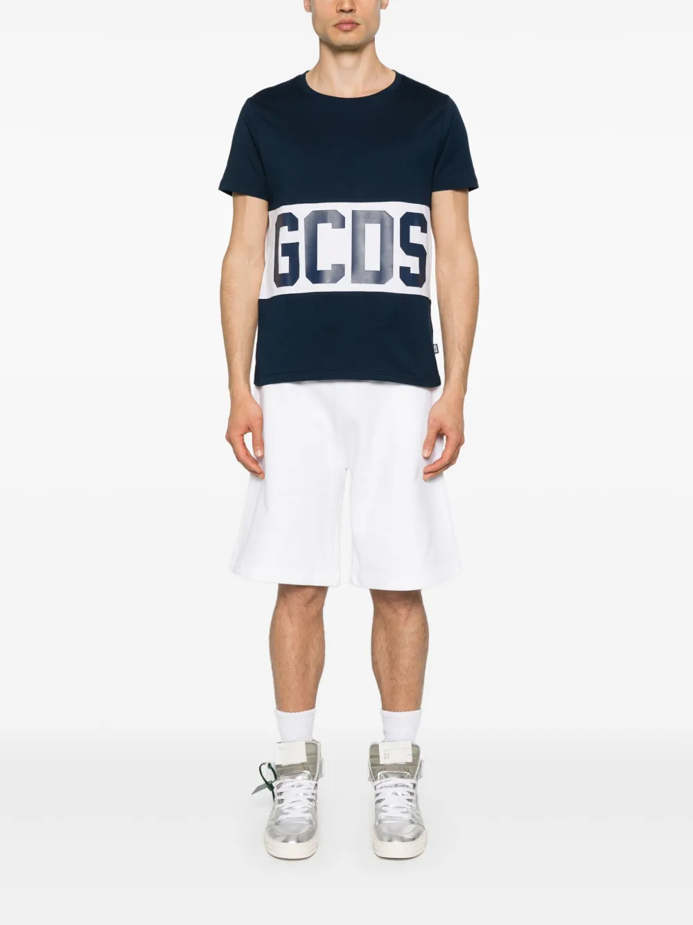 GCDS Band Logo T-shirt - Blauw