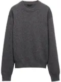 Prada logo patch jumper - Grey