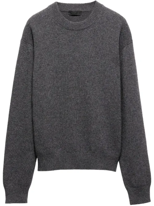Prada pull à patch logo - Gris - Prada - Modalova