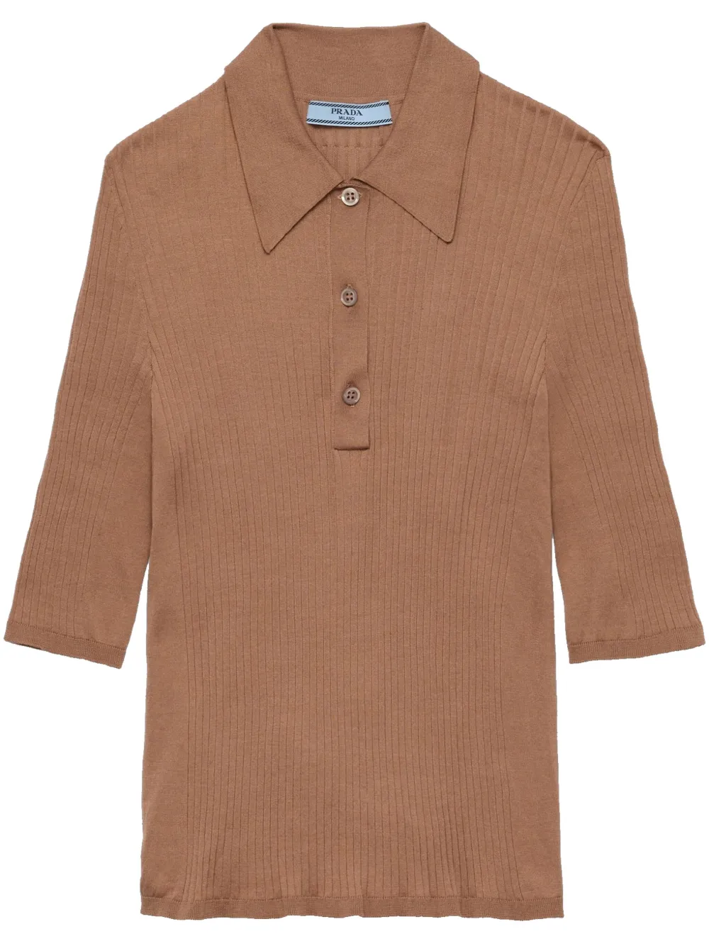 Prada Katoenen poloshirt Bruin