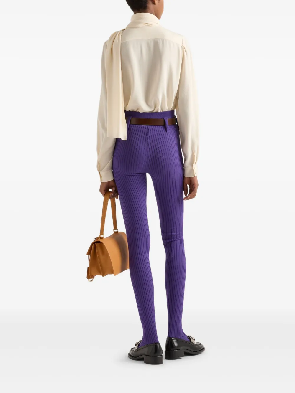 Prada Blouse met sjaaldetail Beige