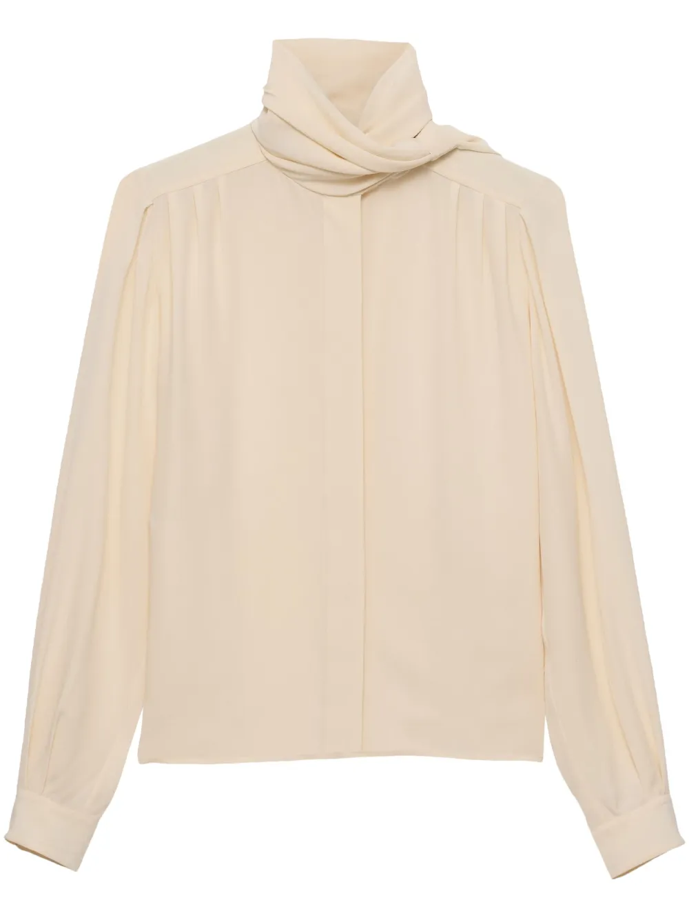 Prada Camisa com detalhe de lenço | Neutro | Image 1