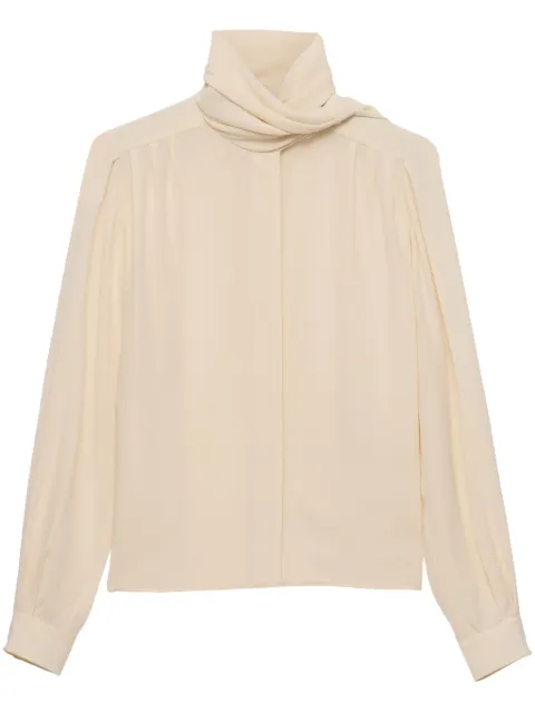 Prada scarf-detail shirt