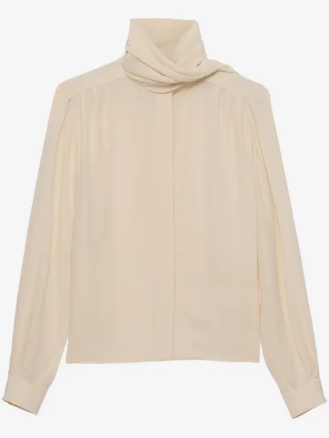 Prada scarf-detail shirt