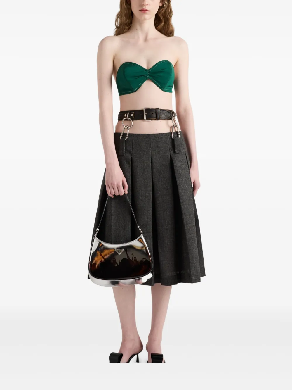 Prada Strapless top Groen
